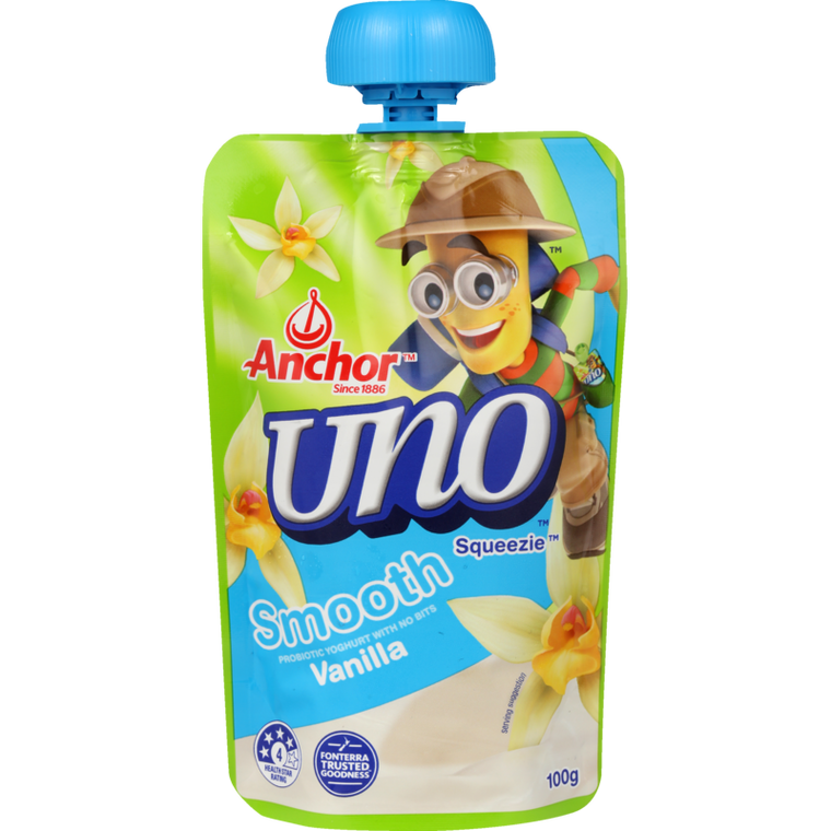 Anchor Uno Smooth Vanilla Yoghurt Pouch 100g
