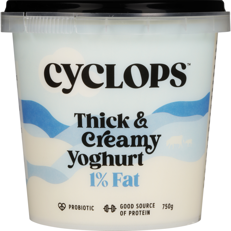 Cyclops Thick & Creamy Fit 1% Fat Probiotic Yoghurt 750g