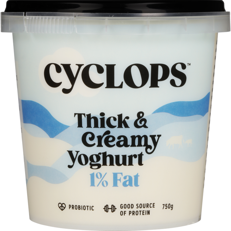 Cyclops Thick & Creamy Fit 1% Fat Probiotic Yoghurt 750g