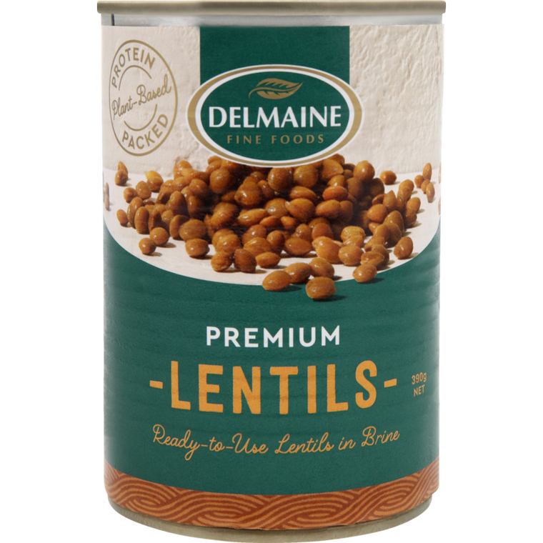 Delmaine Premium Lentils in Brine 390g