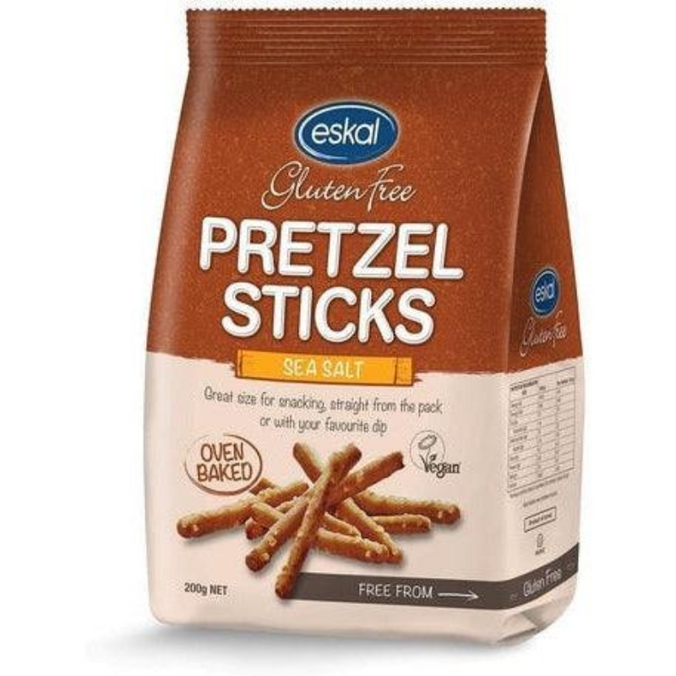 Eskal Gluten Free Pretzel Sticks Sea Salt 200g