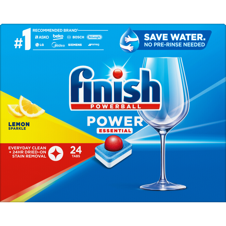 Finish Power Essentials Dishwasher Tablets 24pk