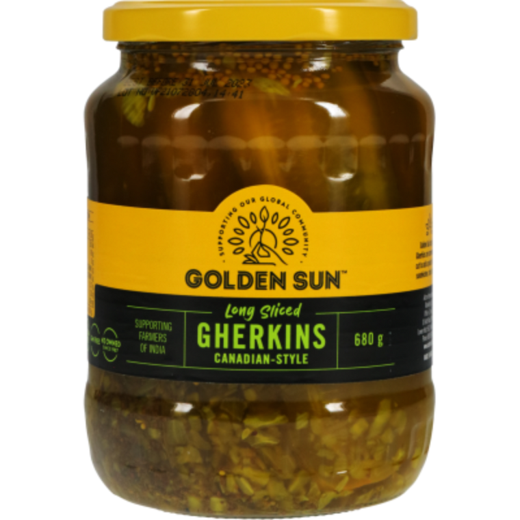 Golden Sun Long Sliced Canadian Style Gherkins 680g