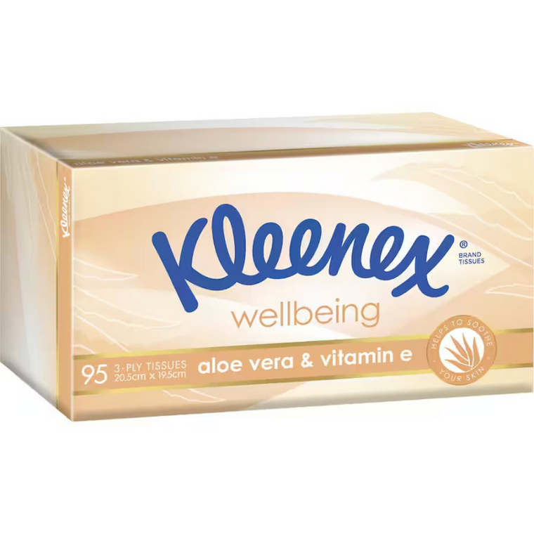 Kleenex Soothing Care Aloe Vera Facial Tissues 3ply 95pk