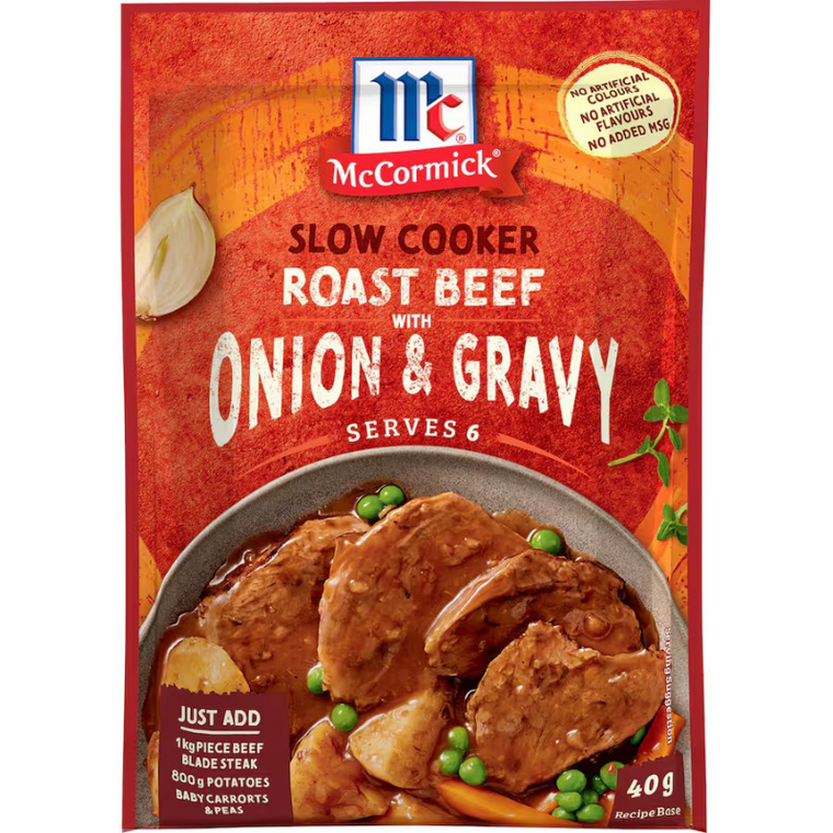 McCormick Slow Cookers Roast Beef & Onion Gravy Recipe Base 40g