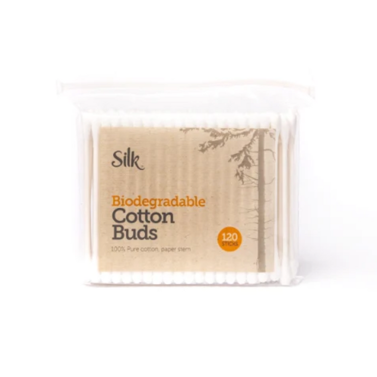Silk Biodegradable Paper Stem Cotton Buds 120pk