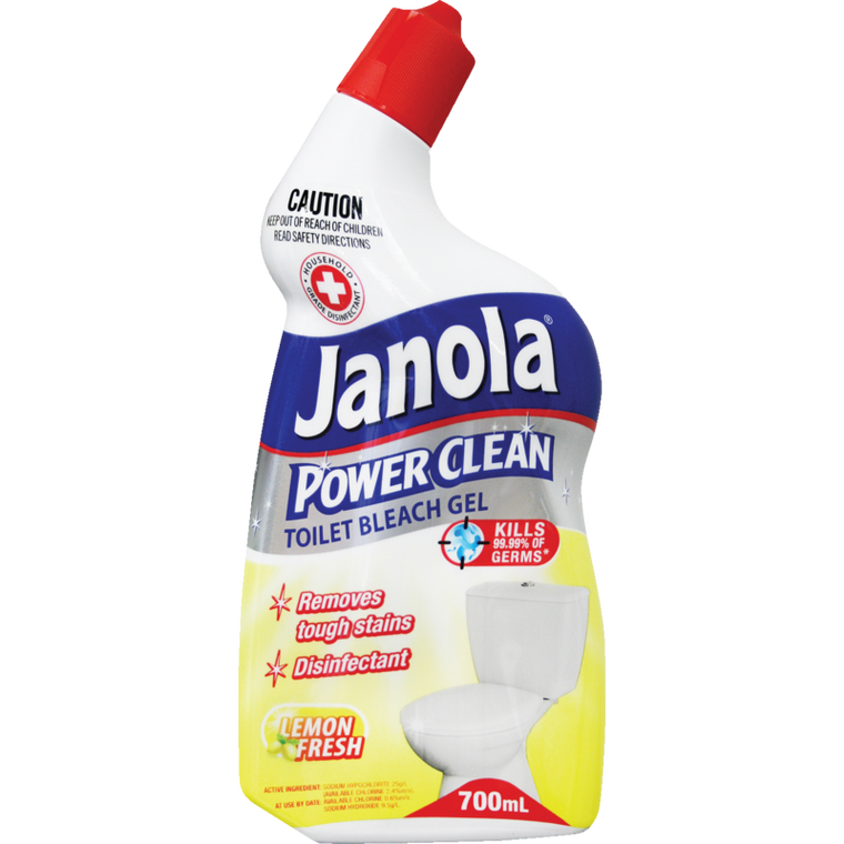Janola Power Clean Lemon Fresh Toilet Bleach Gel  700ml