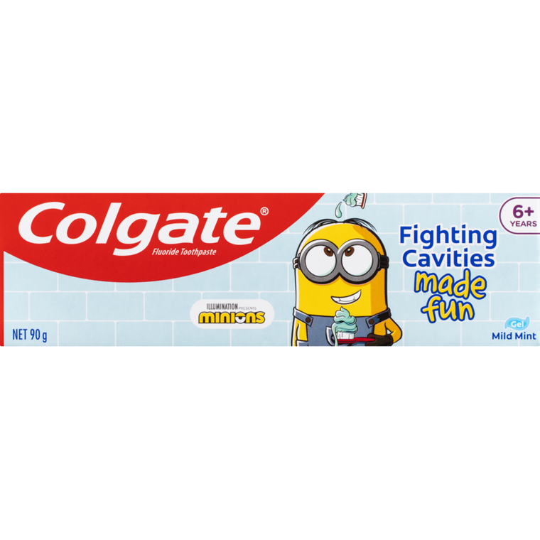 Colgate Toothpaste Kids 6+ Sparkling Mint Minions 90g