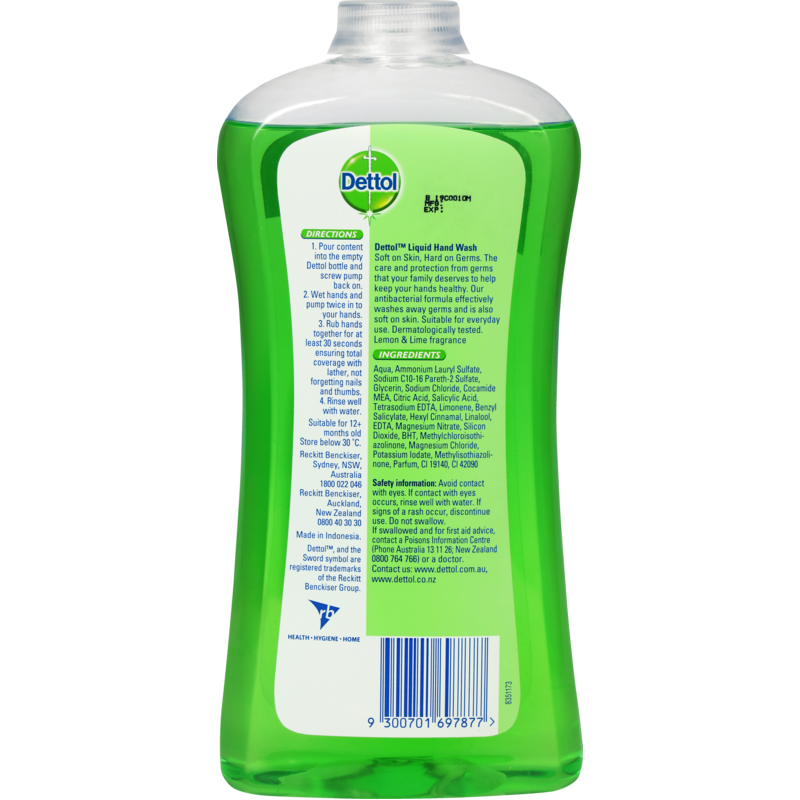 Dettol Liquid Hand Wash Lemon & Lime Refill 950ml
