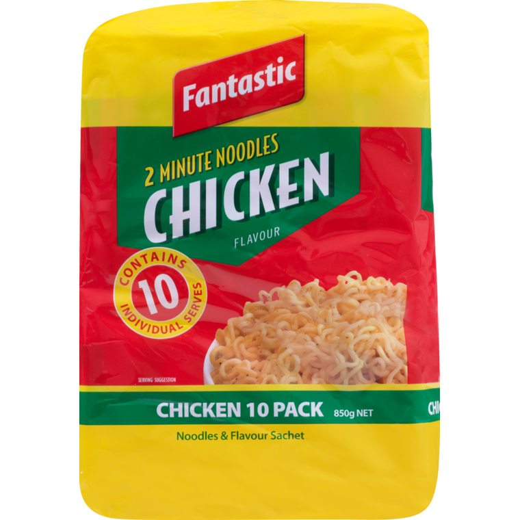 Fantastic 2 Minute Chicken Flavour Noodles 10pk 850g