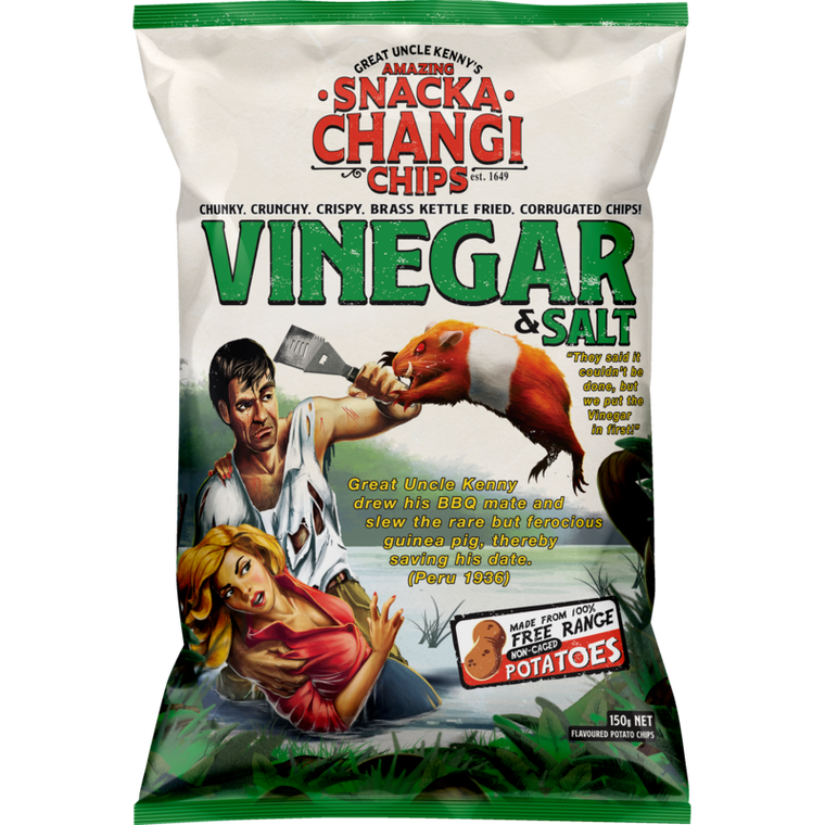 Snacka Changi Vinegar & Salt Potato Chips 150g