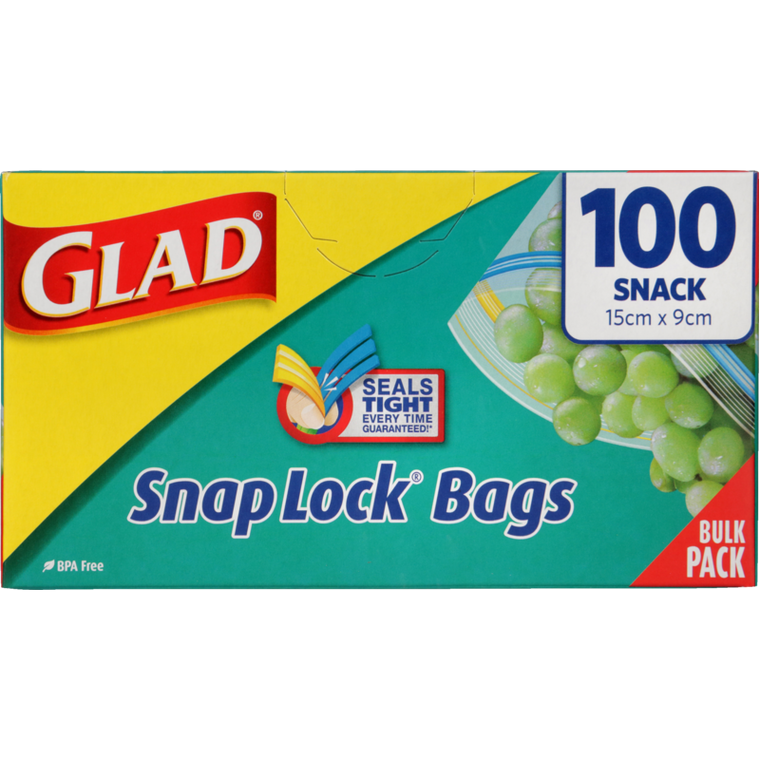 Glad Snaplock Snack Bags 100pk
