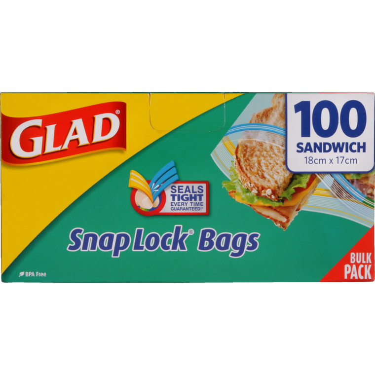 Glad Snaplock Sandwich Bags 100pk