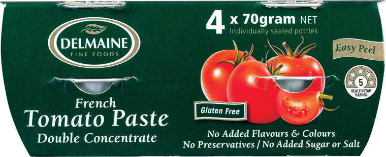 Delmaine French Tomato Paste 4 x 70gm