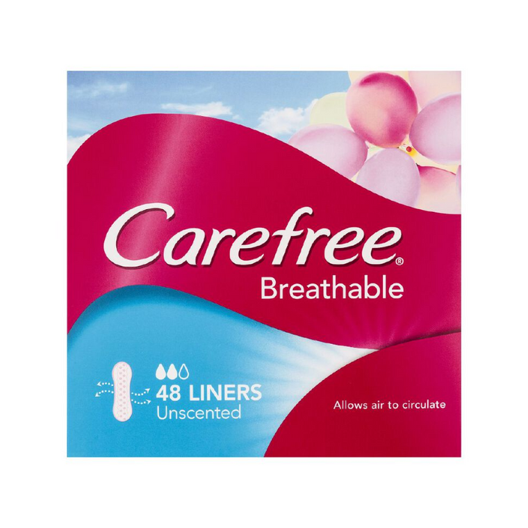 Carefree Panty Liner Breathable 48pk