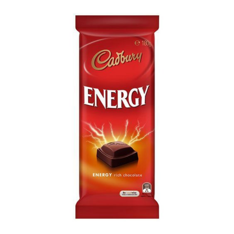 Cadbury Energy Milk Chocolate Block 180g