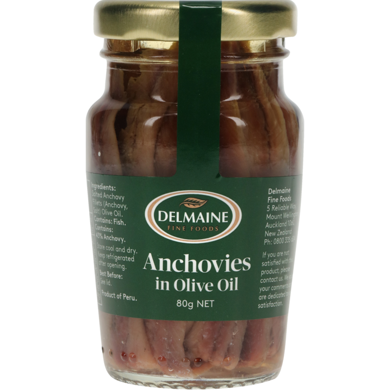 Delmaine Anchovies in Olive Oil 80gm