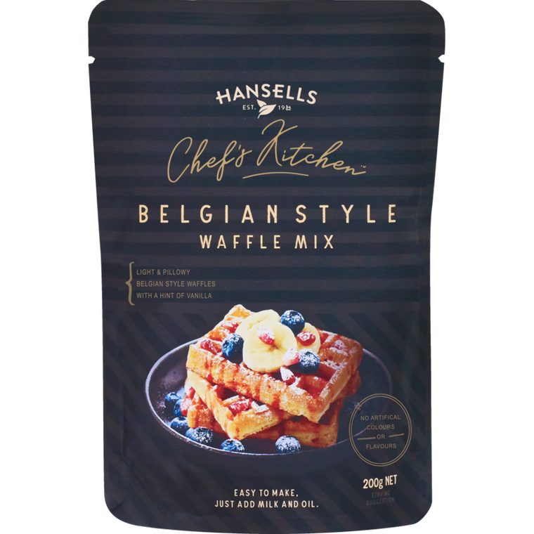 Hansells Chefs Kitchen Belgian Style Waffle Mix 200g