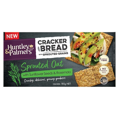 Huntley & Palmers Sprouted Oat Cracker Bread Crackers 180g