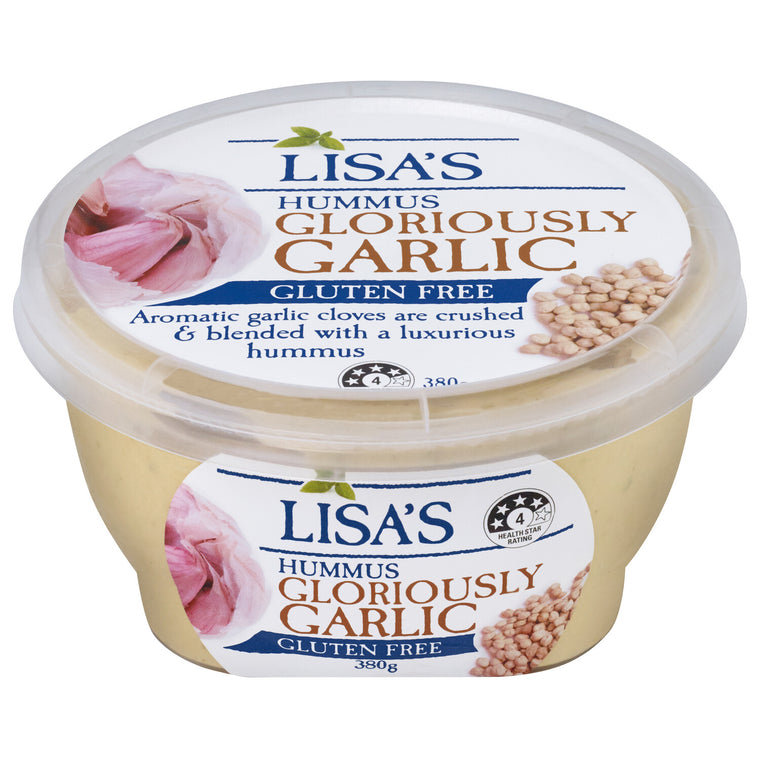 Lisa's  Hummus Gloriously Garlic 200g
