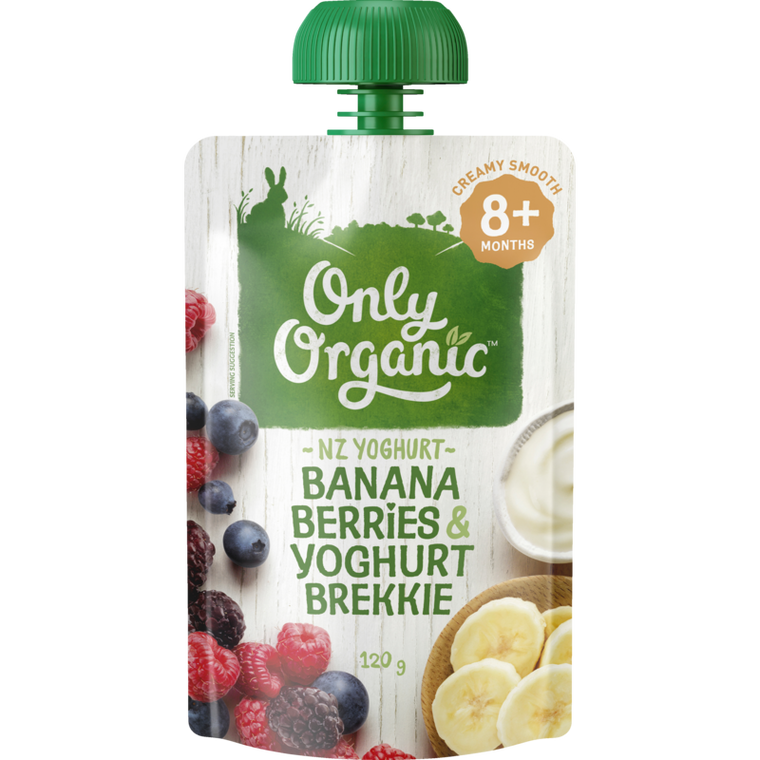 Only Organic 8mth+ Banana Berries & Yoghurt Brekkie 120g