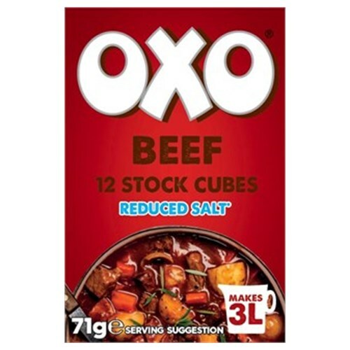 Oxo Reduced Salt Beef Stock Cubes 12pk 71g