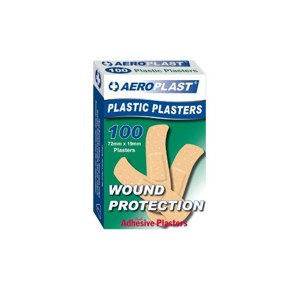 Aeroplast Plastic Plasters 72mm x 19mm - Box 50