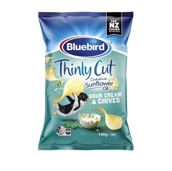 Bluebird Thinly Cut Sour Cream & Chives 140g
