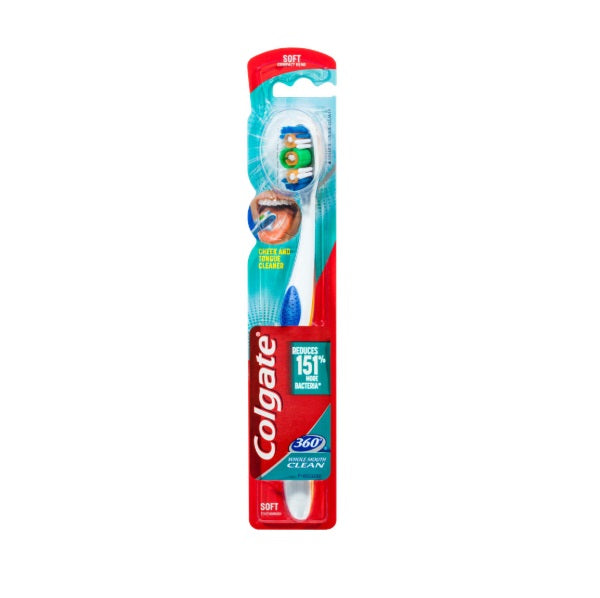 Colgate Toothbrush 360 Soft Whole Mouth Clean 1pk