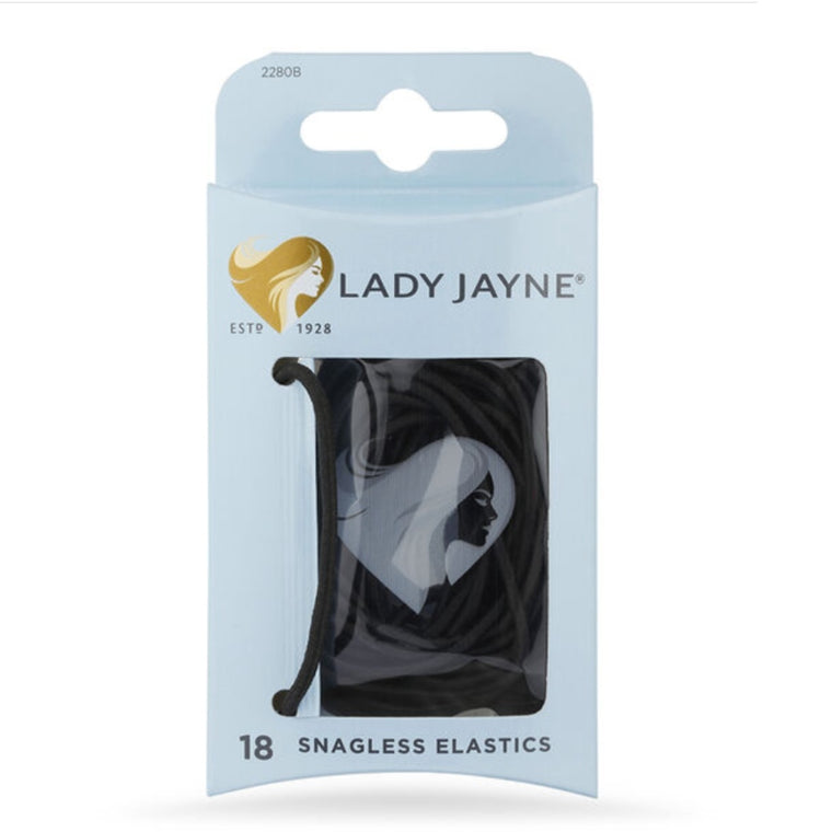 Lady Jayne 2280B Elastic Snagless Black 18 Pack