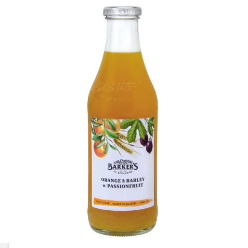 Barkers Orange Barley & Passionfruit Syrup 710ml