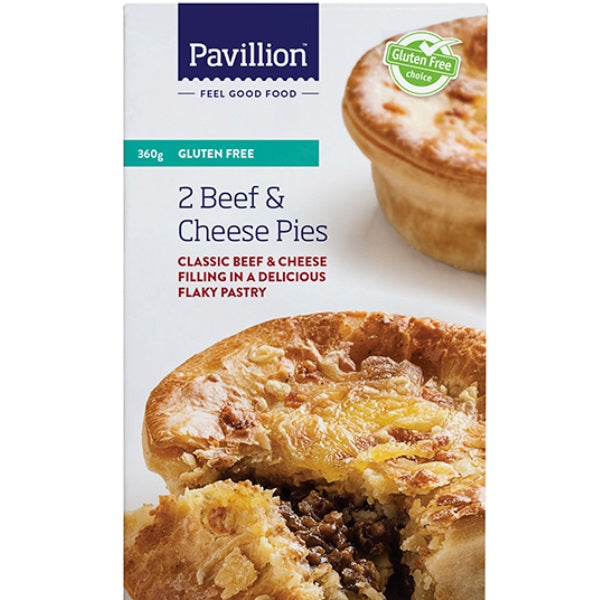 Pavillion GF Beef & Cheese Pies 2 Pk 360g