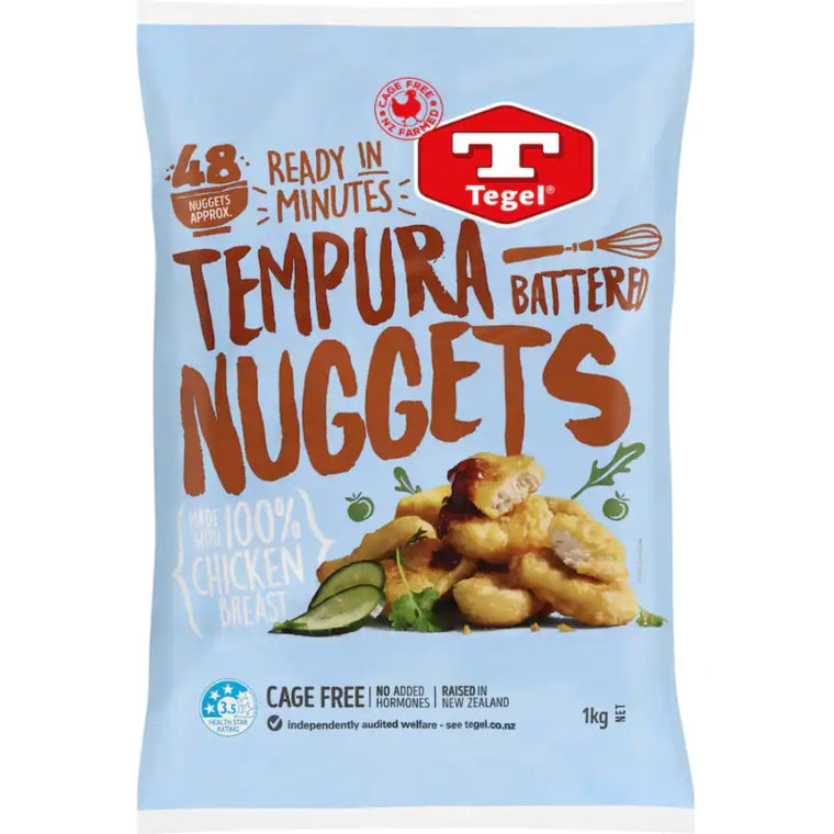 Tegel Tempura Battered Chicken Breast Nuggets 1kg