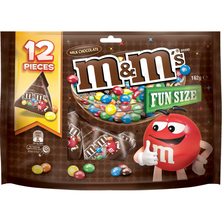 M&M's Milk Chocolate Funsize 12 Bags 162g