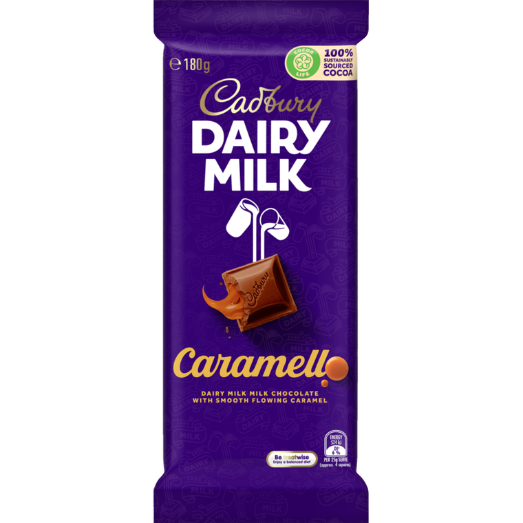 Cadbury Dairy Milk Caramello Chocolate Block 180g