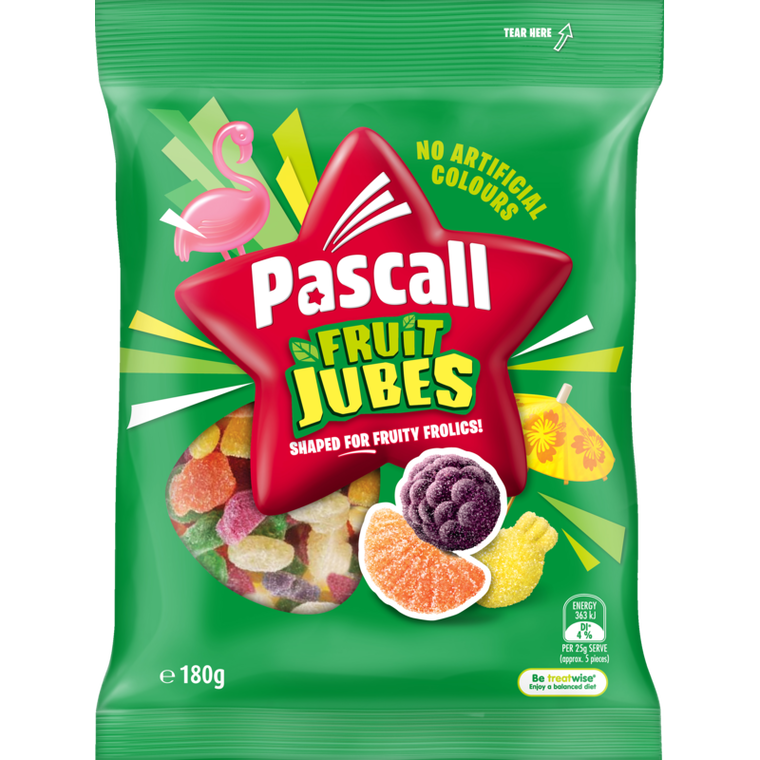 Pascall Fruit Jubes 180g