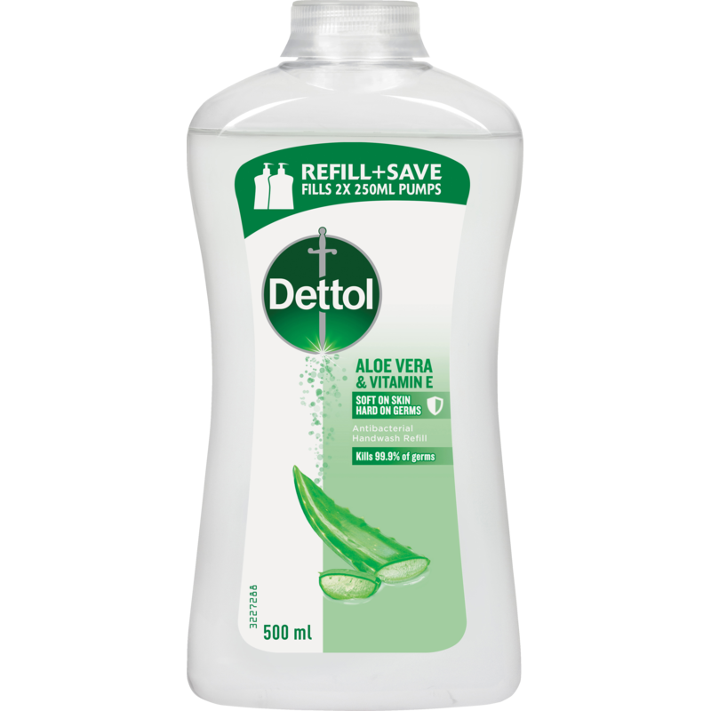 Dettol Soft On Skin Aloe Vera & Vitamin E Liquid Hand Wash Refill 500ml