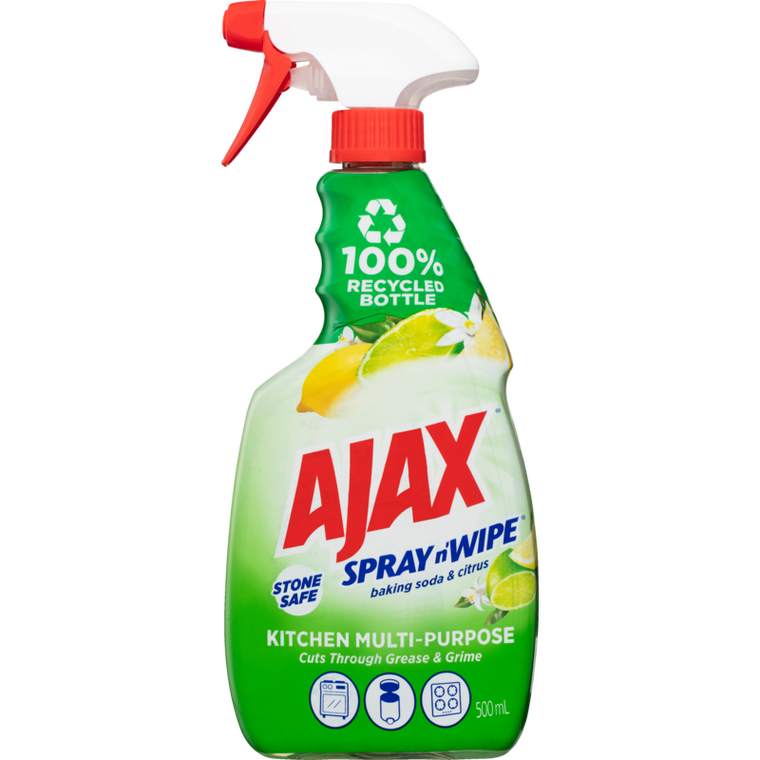 Ajax Spray N Wipe Baking Soda & Citrus Kitchen Multi Purpose Cleaner 500ml