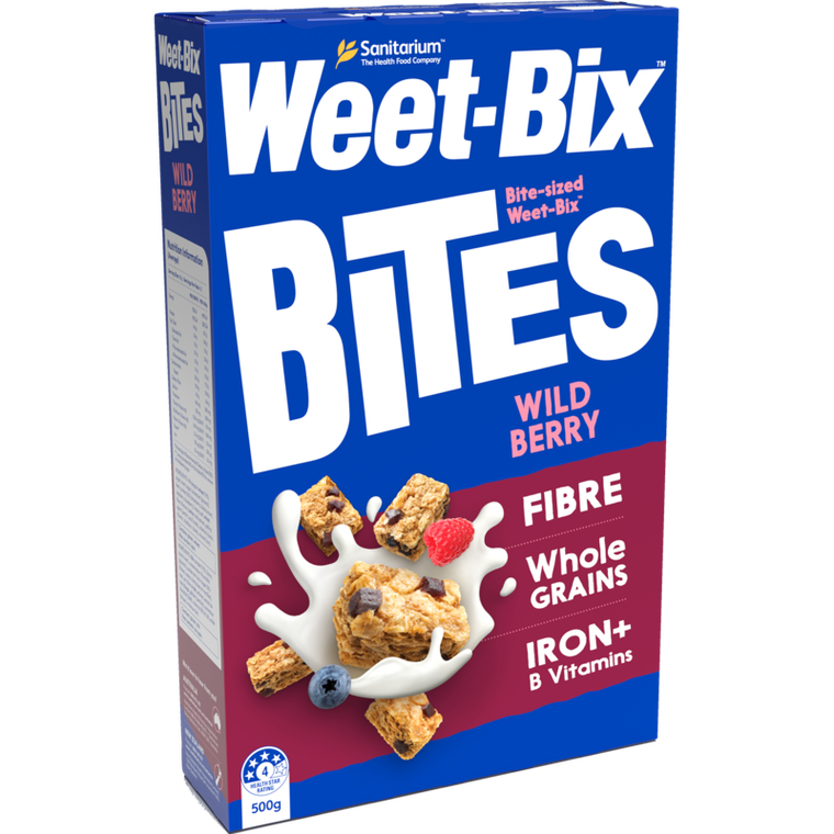 Sanitarium Weet Bix Bites Wild Berry Cereal 500g