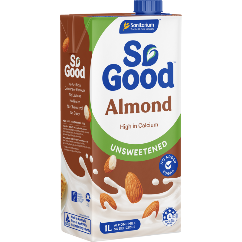 Sanitarium So Good Unsweetened Almond UHT Milk 1L