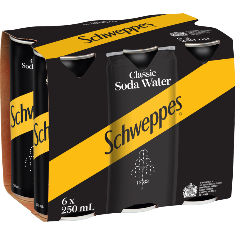 Schweppes Classic Soda Water 250ml x 6pk