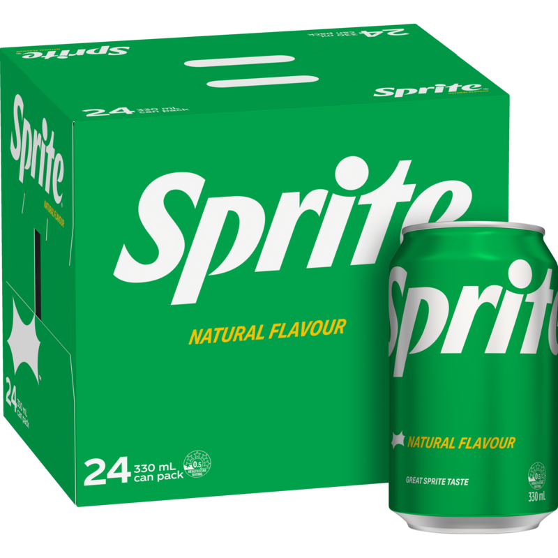 Sprite Lemon Lime Soft Drink Cans 24pk x 330ml