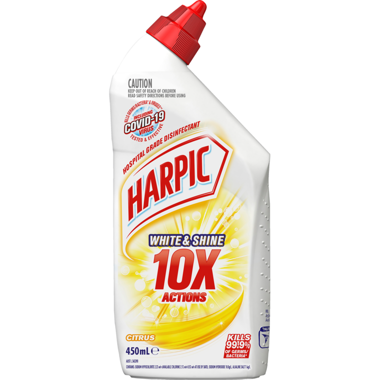 Harpic White & Shine Citrus Liquid Toilet Cleaner 450ml