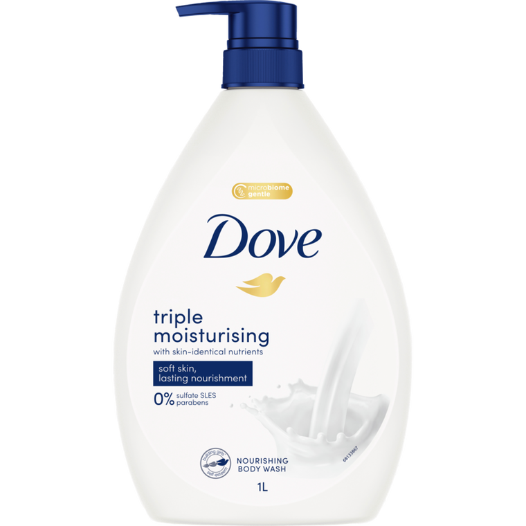 Dove Body Wash Triple Moisturising Pump 1L