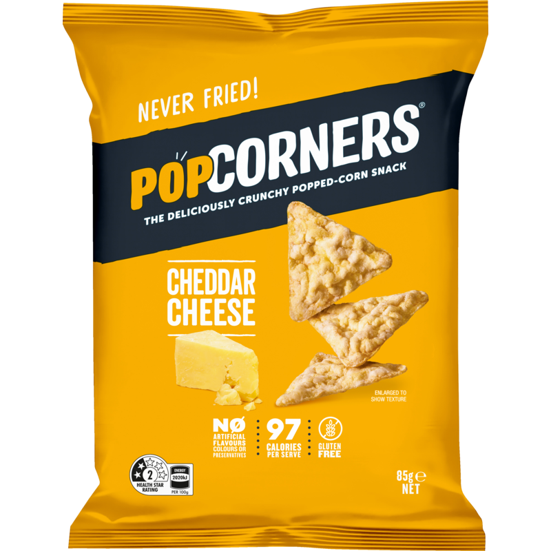 Pop Corners Cheddar Cheese Popped Corn Snack 85g