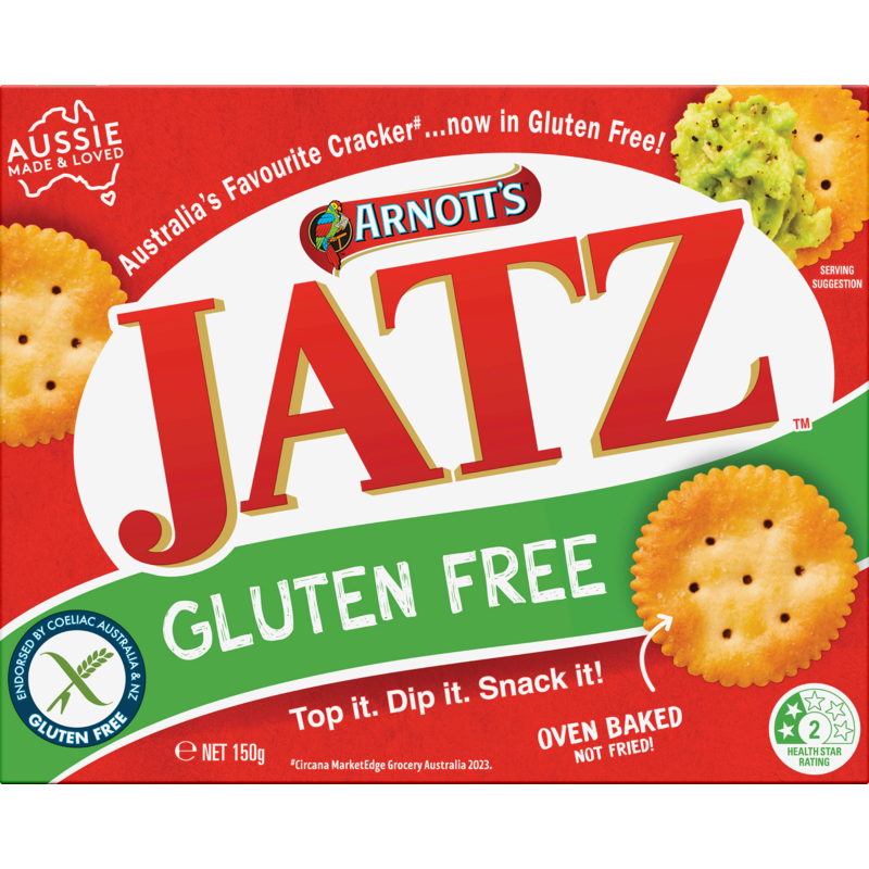 Arnotts Jatz Gluten Free Crackers 130g