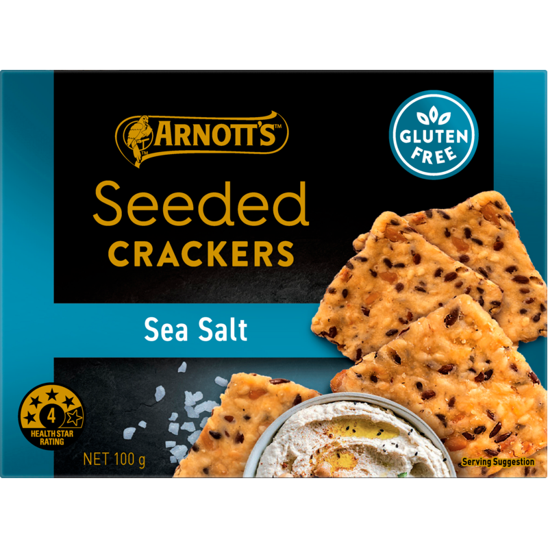 Arnotts Seeded Crackers Sea Salt 100g