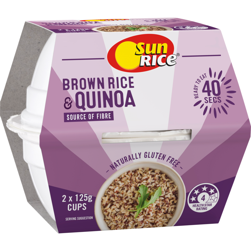 Sun Rice Brown Rice & Quinoa Quick Cup 2 x 125g