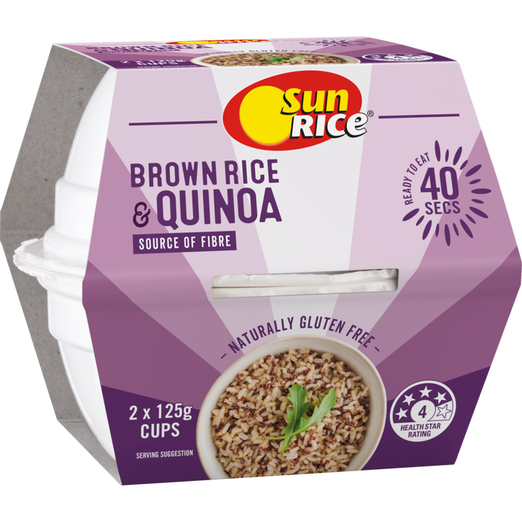 Sun Rice Brown Rice & Quinoa Quick Cup 2 x 125g