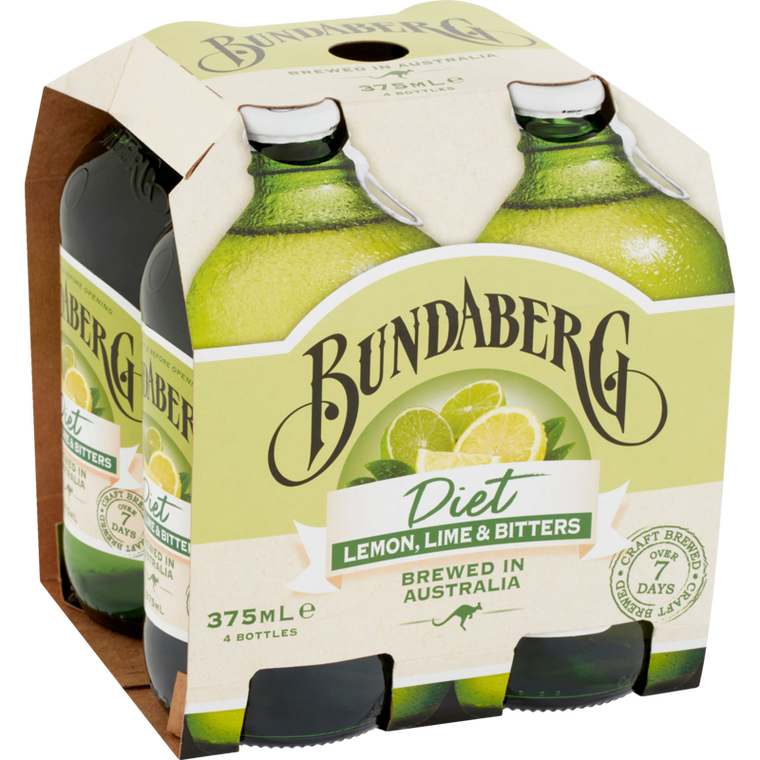 Bundaberg Diet Lemon Lime & Bitters 4pk 375ml